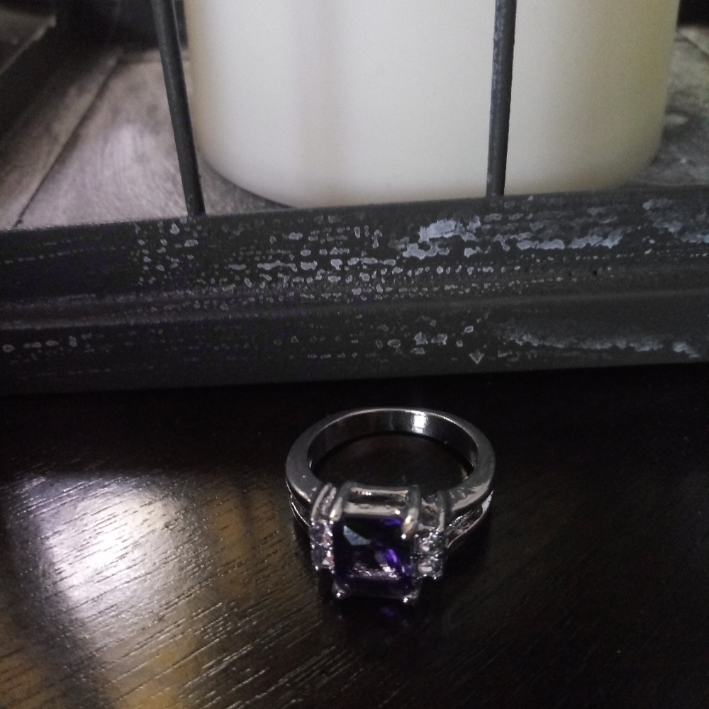 🎈Amethyst/CZ Ring - Picture 4 of 5